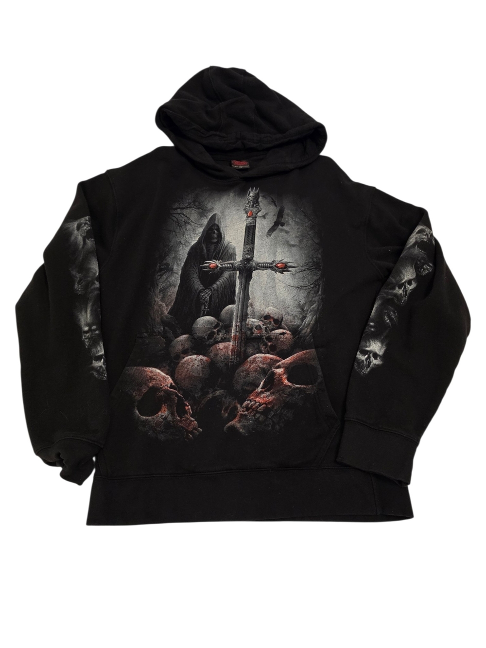 Soul Searcher Skull And Sword Graphic Hoodie
